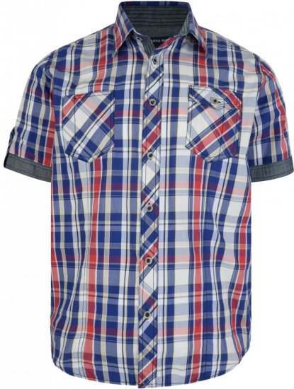 Kam Jeans 6149 Short Sleeve Shirt Stone - Πουκάμισα - Aνδρικά πουκαμισα μεγαλα μεγάλα μεγέθη
