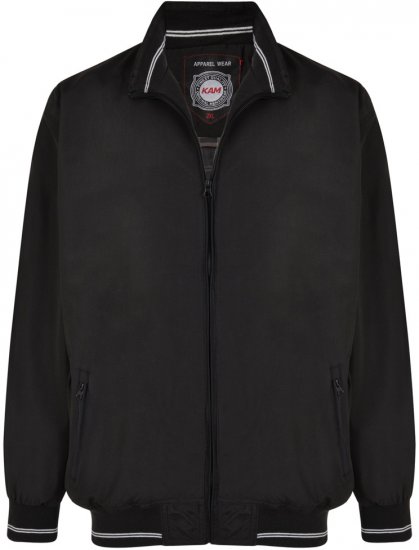 Kam Jeans 436 Summer Jacket Black - Μπουφάν - Aνδρικά μπουφαν μεγάλα μεγέθη