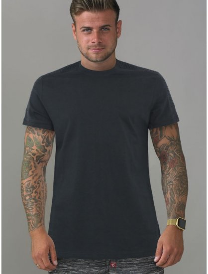 D555 Callum T-shirt Black - Μακό μπλουζάκια - Aνδρικά μπλουζεσ μεγάλα μεγέθη