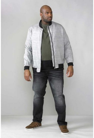 D555 Lou Bomber Jacket Grey - Μπουφάν - Aνδρικά μπουφαν μεγάλα μεγέθη