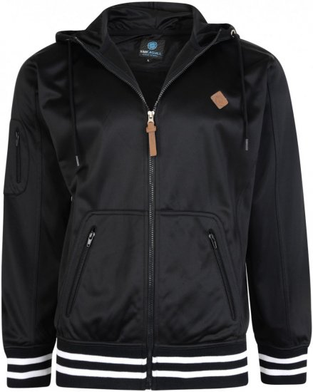 Kam Jeans 799 Tricot Hoody Black - φούτερ/Φούτερ με κουκούλα - φούτερ/Φούτερ με κουκούλα ανδρικά μεγάλα μεγέθη