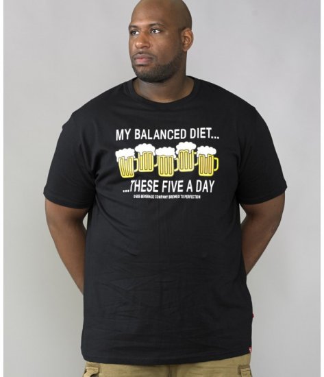 D555 Madison T-shirt Black - Μακό μπλουζάκια - Aνδρικά μπλουζεσ μεγάλα μεγέθη