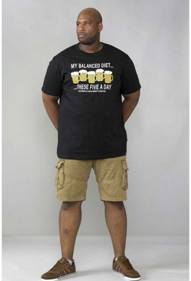 D555 Madison T-shirt Black - Μακό μπλουζάκια - Aνδρικά μπλουζεσ μεγάλα μεγέθη