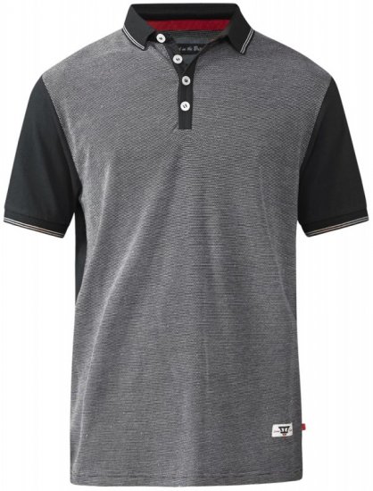 D555 Cecil Polo Black - Πόλο μπλουζάκια - Aνδρικά μπλουζακια πολο μεγάλα μεγέθη