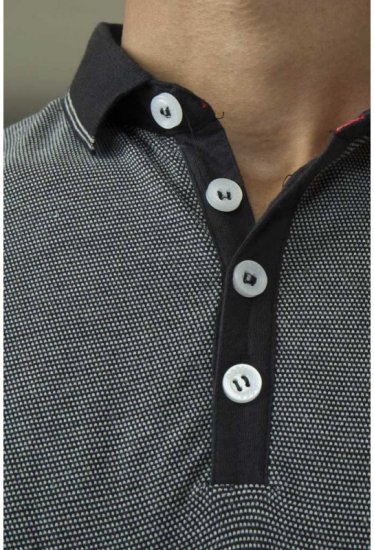 D555 Cecil Polo Black - Πόλο μπλουζάκια - Aνδρικά μπλουζακια πολο μεγάλα μεγέθη