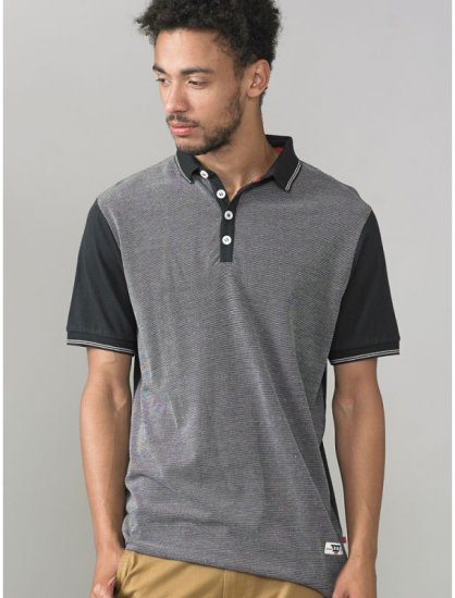D555 Cecil Polo Black - Πόλο μπλουζάκια - Aνδρικά μπλουζακια πολο μεγάλα μεγέθη