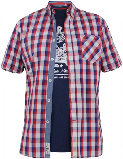 D555 Hadwin Short Sleeve Shirt & T-shirt Combo - Πουκάμισα - Aνδρικά πουκαμισα μεγαλα μεγάλα μεγέθη