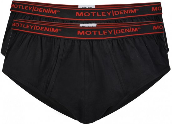 Motley Denim Briefs Black 2-pack - Εσώρουχα/Μαγιό - Aνδρικά Εσώρουχα μεγάλα μεγέθη