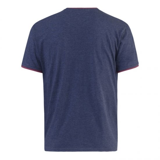 D555 Nelly T-shirt Denim Blue - Μακό μπλουζάκια - Aνδρικά μπλουζεσ μεγάλα μεγέθη