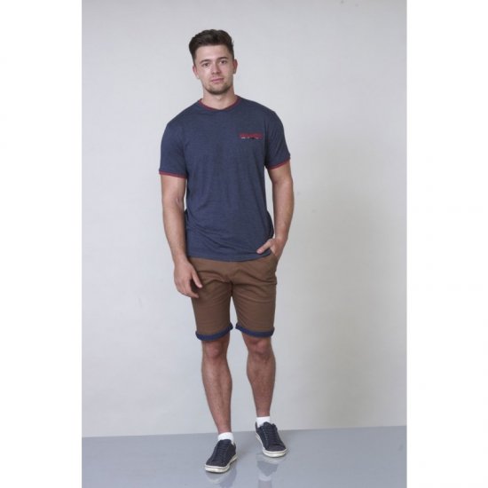D555 Nelly T-shirt Denim Blue - Μακό μπλουζάκια - Aνδρικά μπλουζεσ μεγάλα μεγέθη