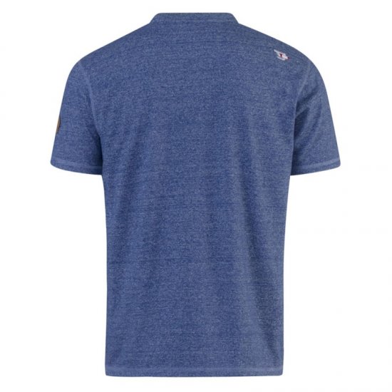 D555 Daniel Grandad T-shirt Denim - Μακό μπλουζάκια - Aνδρικά μπλουζεσ μεγάλα μεγέθη