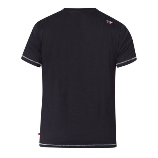 D555 Murray T-shirt Black - Μακό μπλουζάκια - Aνδρικά μπλουζεσ μεγάλα μεγέθη