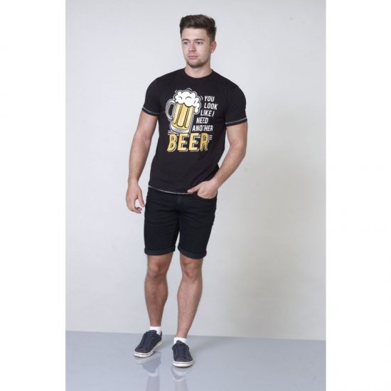 D555 Murray T-shirt Black - Μακό μπλουζάκια - Aνδρικά μπλουζεσ μεγάλα μεγέθη