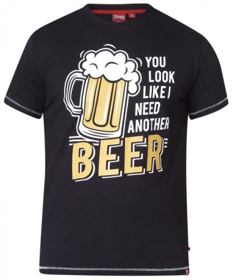 D555 Murray T-shirt Black - Μακό μπλουζάκια - Aνδρικά μπλουζεσ μεγάλα μεγέθη