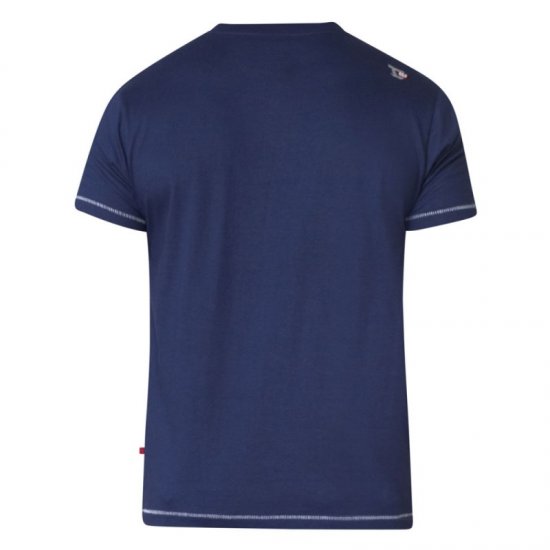 D555 Murray T-shirt Navy - Μακό μπλουζάκια - Aνδρικά μπλουζεσ μεγάλα μεγέθη