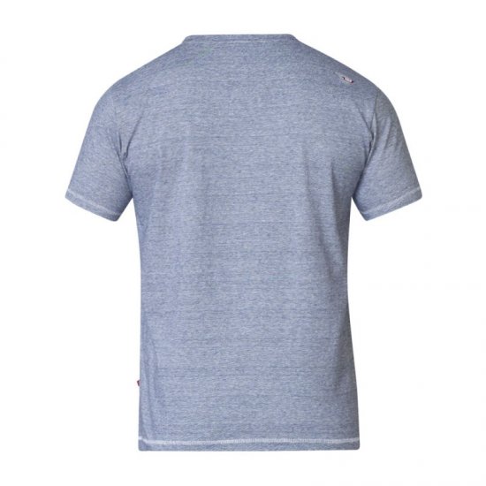 D555 Darcy Embroidered T-shirt Blue - Μακό μπλουζάκια - Aνδρικά μπλουζεσ μεγάλα μεγέθη