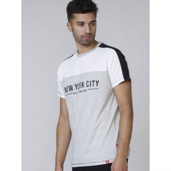 D555 Alvester T-shirt Grey - Μακό μπλουζάκια - Aνδρικά μπλουζεσ μεγάλα μεγέθη