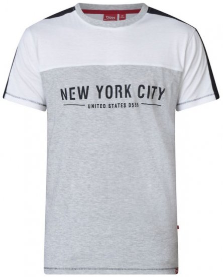D555 Alvester T-shirt Grey - Μακό μπλουζάκια - Aνδρικά μπλουζεσ μεγάλα μεγέθη