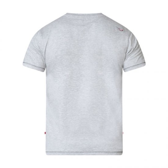 D555 Clive T-shirt Grey - Μακό μπλουζάκια - Aνδρικά μπλουζεσ μεγάλα μεγέθη