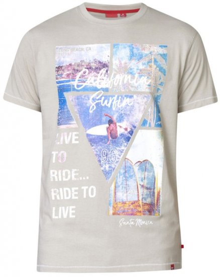 D555 Gordon T-shirt Pale Khaki - Μακό μπλουζάκια - Aνδρικά μπλουζεσ μεγάλα μεγέθη