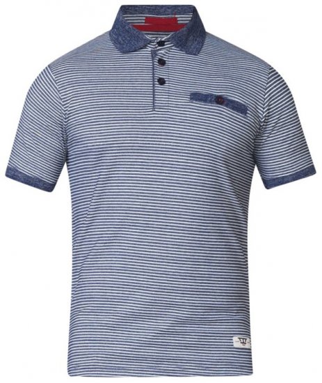 D555 Tyrone Polo Blue - Πόλο μπλουζάκια - Aνδρικά μπλουζακια πολο μεγάλα μεγέθη