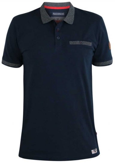 D555 Walker Polo Navy - Πόλο μπλουζάκια - Aνδρικά μπλουζακια πολο μεγάλα μεγέθη