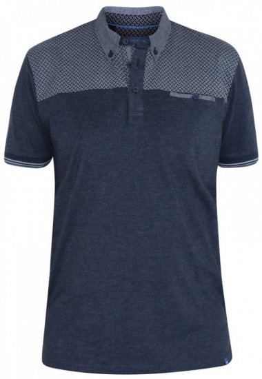 D555 Brent Polo Denim Blue - Πόλο μπλουζάκια - Aνδρικά μπλουζακια πολο μεγάλα μεγέθη