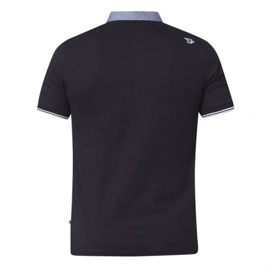 D555 Brent Polo Black - Πόλο μπλουζάκια - Aνδρικά μπλουζακια πολο μεγάλα μεγέθη