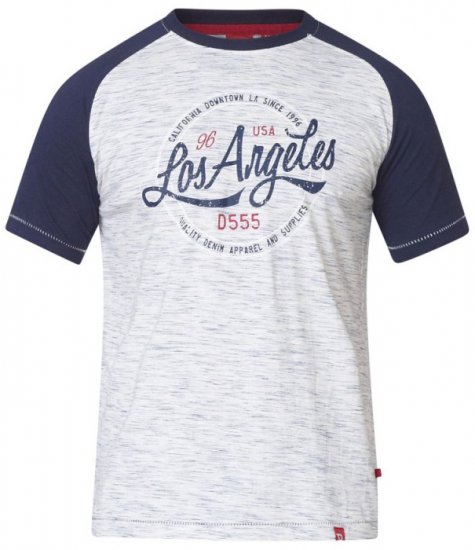 D555 Judson T-shirt Navy - Μακό μπλουζάκια - Aνδρικά μπλουζεσ μεγάλα μεγέθη