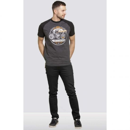 D555 Dallas T-shirt Charcoal - Μακό μπλουζάκια - Aνδρικά μπλουζεσ μεγάλα μεγέθη