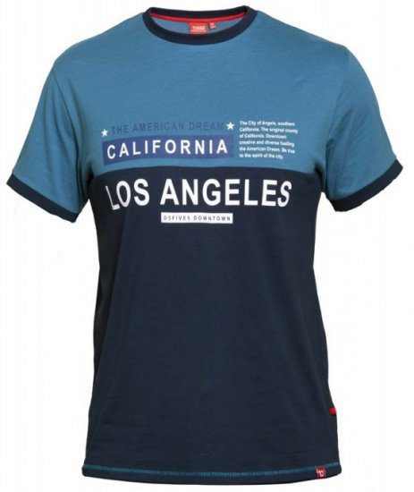 D555 Jackson T-shirt Teal - Μακό μπλουζάκια - Aνδρικά μπλουζεσ μεγάλα μεγέθη