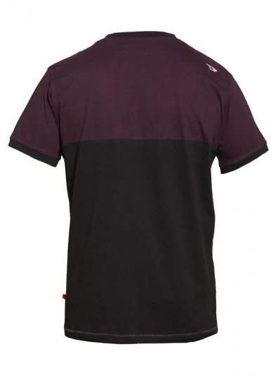 D555 Jackson T-shirt Burgundy - Μακό μπλουζάκια - Aνδρικά μπλουζεσ μεγάλα μεγέθη
