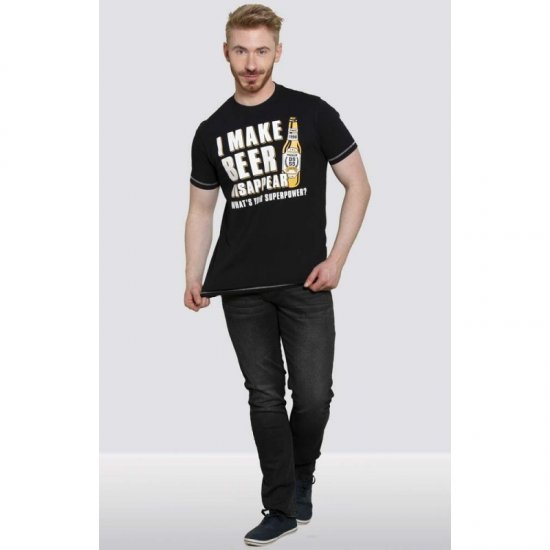 D555 Seattle T-shirt Black - Μακό μπλουζάκια - Aνδρικά μπλουζεσ μεγάλα μεγέθη
