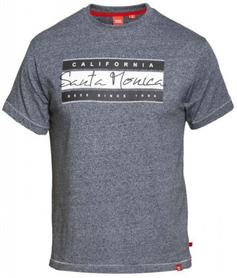 D555 Tempa T-shirt Navy Twist - Μακό μπλουζάκια - Aνδρικά μπλουζεσ μεγάλα μεγέθη