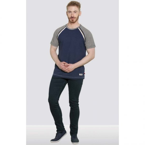 D555 Ashburn T-shirt Navy - Μακό μπλουζάκια - Aνδρικά μπλουζεσ μεγάλα μεγέθη