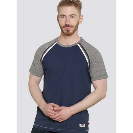 D555 Ashburn T-shirt Navy - Μακό μπλουζάκια - Aνδρικά μπλουζεσ μεγάλα μεγέθη