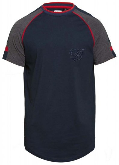 D555 Brendon T-shirt Navy - Μακό μπλουζάκια - Aνδρικά μπλουζεσ μεγάλα μεγέθη