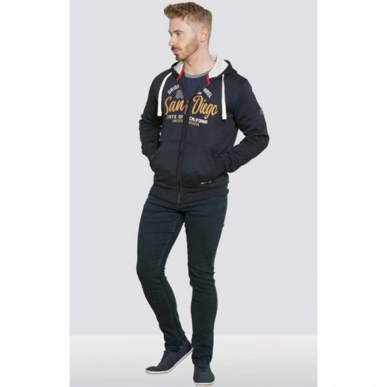 D555 Stockton Hoodie Navy - φούτερ/Φούτερ με κουκούλα - φούτερ/Φούτερ με κουκούλα ανδρικά μεγάλα μεγέθη 