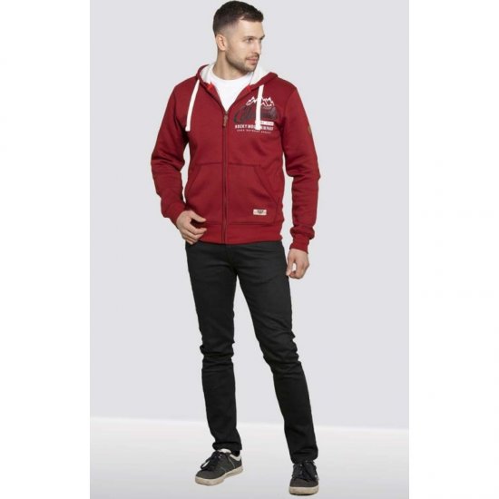 D555 Durham Hoodie Red - φούτερ/Φούτερ με κουκούλα - φούτερ/Φούτερ με κουκούλα ανδρικά μεγάλα μεγέθη 