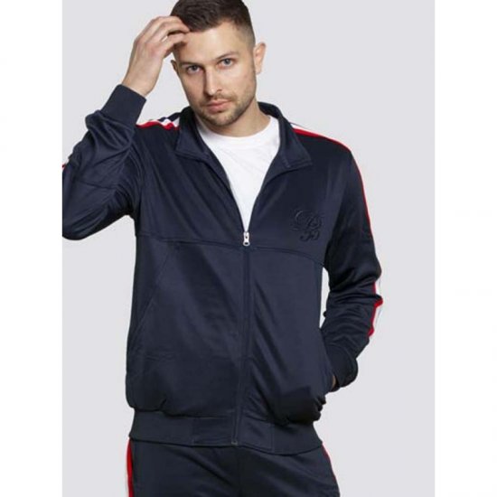 D555 Brookes Couture Zip Up Navy - φούτερ/Φούτερ με κουκούλα - φούτερ/Φούτερ με κουκούλα ανδρικά μεγάλα μεγέθη