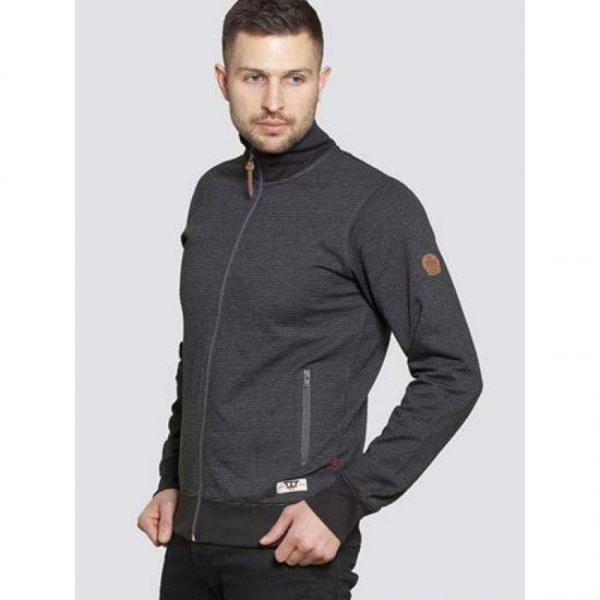 D555 Buxton Full Zip Sweatshirt Black - φούτερ/Φούτερ με κουκούλα - φούτερ/Φούτερ με κουκούλα ανδρικά μεγάλα μεγέθη 