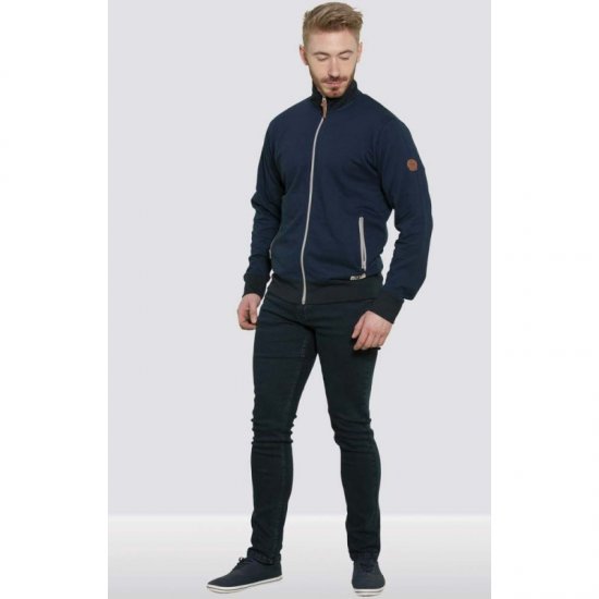 D555 Buxton Full Zip Sweatshirt Navy - φούτερ/Φούτερ με κουκούλα - φούτερ/Φούτερ με κουκούλα ανδρικά μεγάλα μεγέθη 
