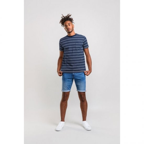 D555 Caspian T-shirt Navy - Μακό μπλουζάκια - Aνδρικά μπλουζεσ μεγάλα μεγέθη