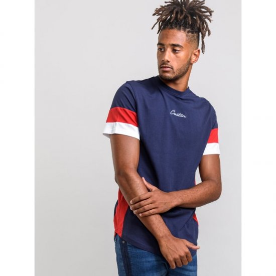 D555 Baker T-shirt Navy - Μακό μπλουζάκια - Aνδρικά μπλουζεσ μεγάλα μεγέθη