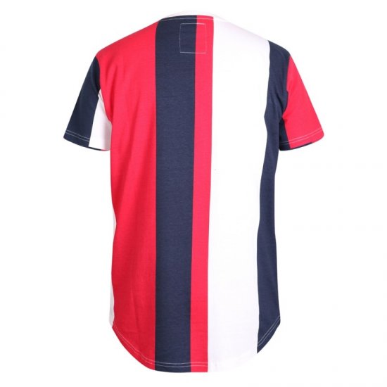 D555 Bancroft T-shirt Red/Navy - Μακό μπλουζάκια - Aνδρικά μπλουζεσ μεγάλα μεγέθη