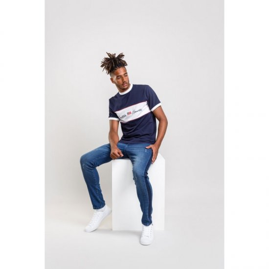D555 Cullen T-shirt Navy - Μακό μπλουζάκια - Aνδρικά μπλουζεσ μεγάλα μεγέθη