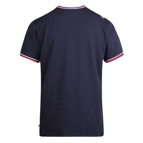 D555 Bates T-shirt Navy - Μακό μπλουζάκια - Aνδρικά μπλουζεσ μεγάλα μεγέθη