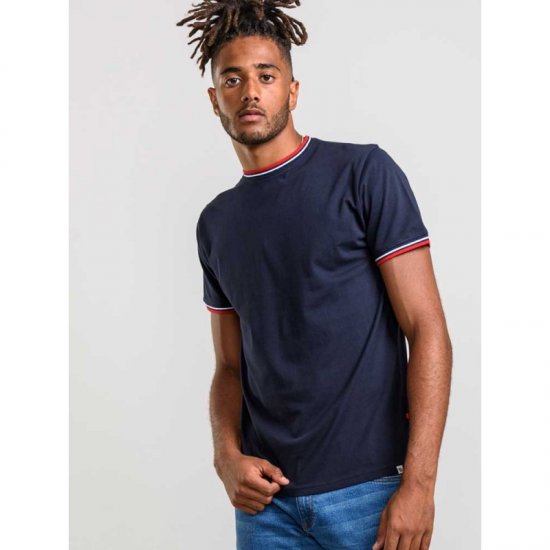 D555 Bates T-shirt Navy - Μακό μπλουζάκια - Aνδρικά μπλουζεσ μεγάλα μεγέθη
