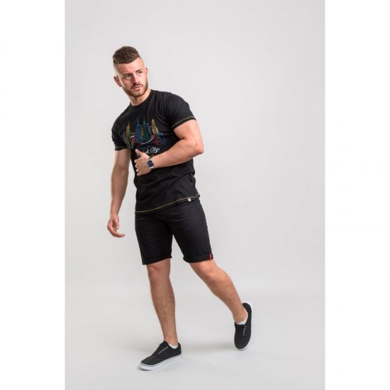 D555 Shelby T-shirt Black - Μακό μπλουζάκια - Aνδρικά μπλουζεσ μεγάλα μεγέθη