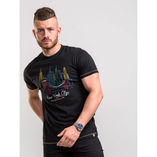 D555 Shelby T-shirt Black - Μακό μπλουζάκια - Aνδρικά μπλουζεσ μεγάλα μεγέθη